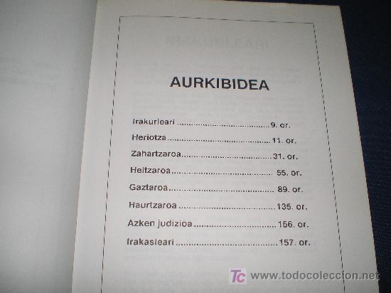 Libros de segunda mano: ATZEKOZ AURERRA - X. MONASTERIO - EN EUSKERA - Foto 2
