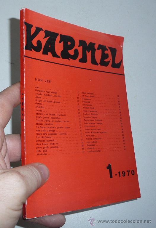 Libros de segunda mano: KARMEL 1-1970 N&ordm; 121. Revista en euskera - Foto 1