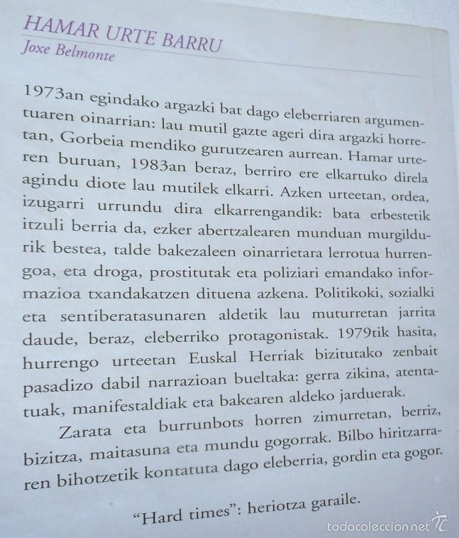 Libros de segunda mano: Hamar urte barru - Joxe Belmonte (Erein, 2003) - Foto 2