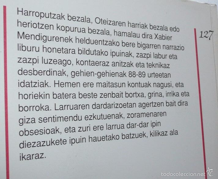 Libros de segunda mano: Hamalau - Xabier Mendiguren (Elkar, 1994) - Foto 2
