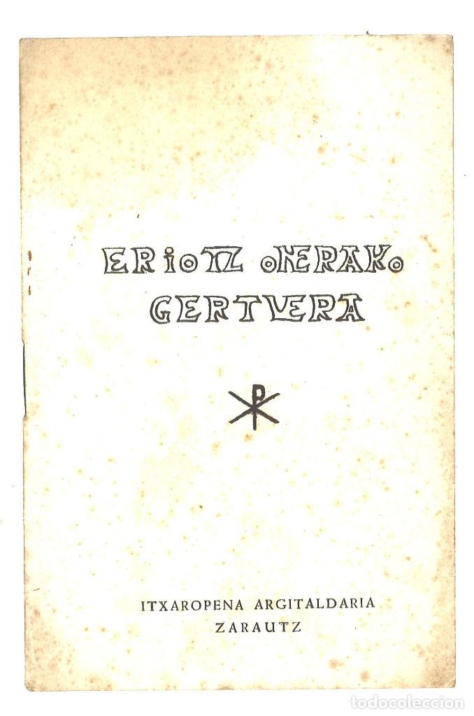 Libros de segunda mano: Eriotz onerako gertuera. En euskera - Foto 1