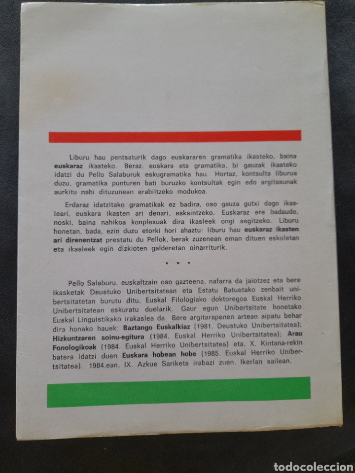Libros de segunda mano: Ikaslearen Eskv Gramatika. Euskera - Foto 2