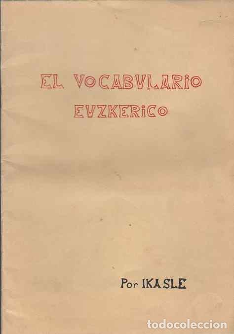 Libros de segunda mano: El vocabulario Euzk&eacute;rico - NO CONSTA AUTOR - Foto 1