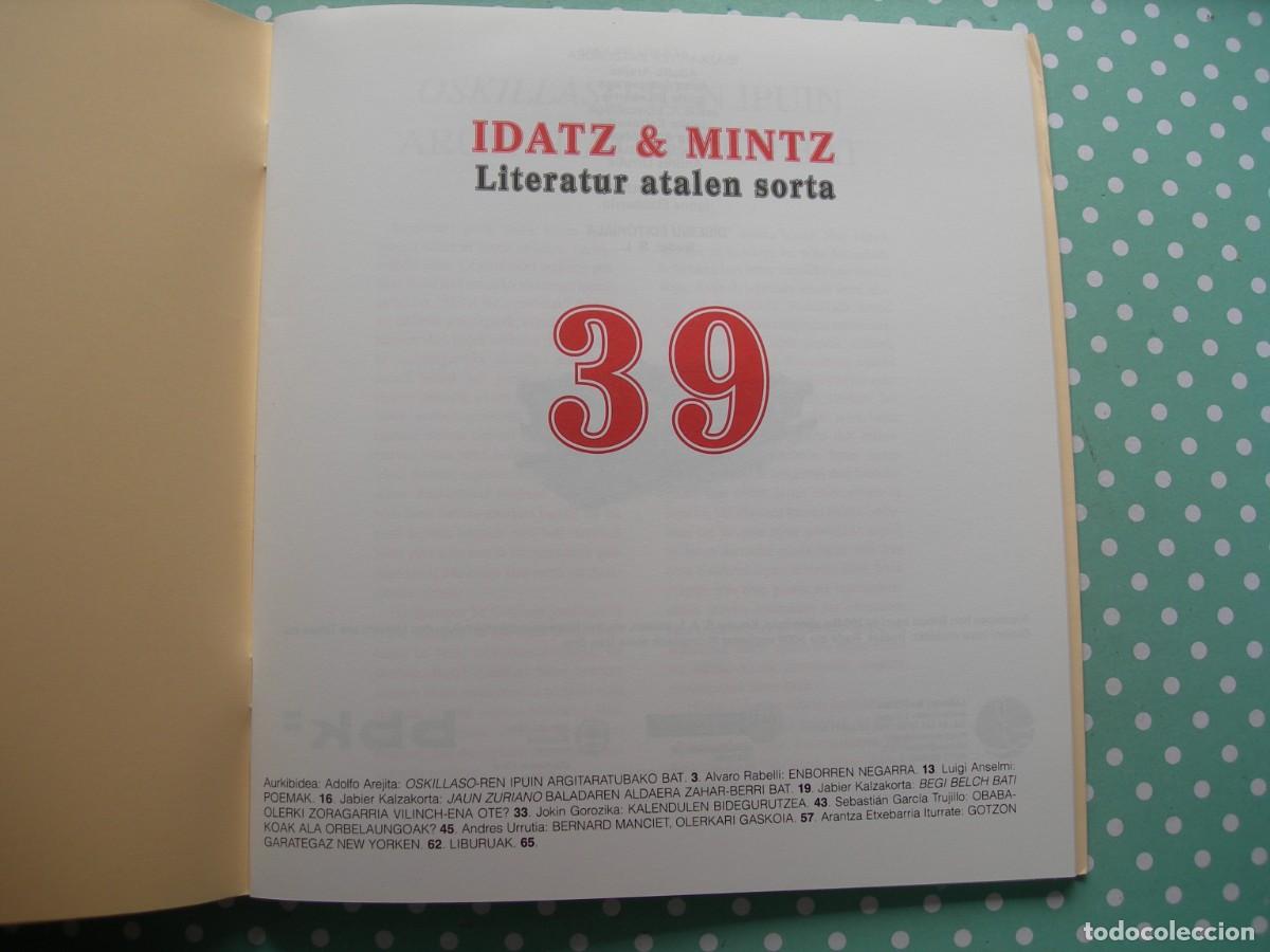 Libros de segunda mano: IDATZ & MINTZ 39 / LITERATUR ATALEN SORTA / EUSKERA / IDIOMAS - Foto 3
