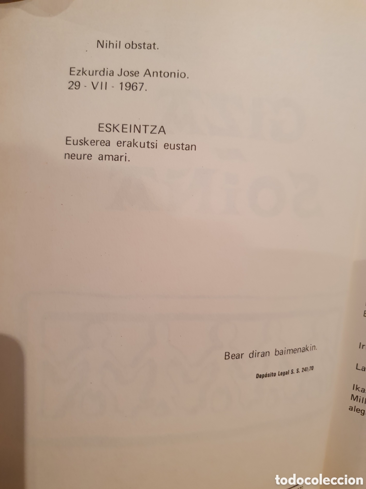 Libros de segunda mano: GIZA SOI&Ntilde;A. 1970. LIBRO PARA APRENDER EUSKERA. - Foto 9