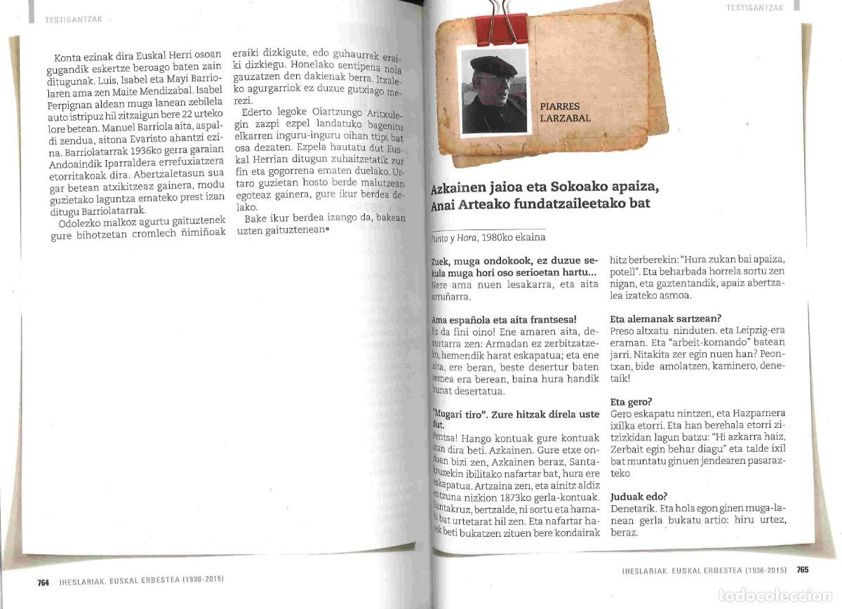 Libros de segunda mano: Iheslariak, Euskal erbestea 1936-2015. I&ntilde;aki Ega&ntilde;a. En euskera - Foto 3