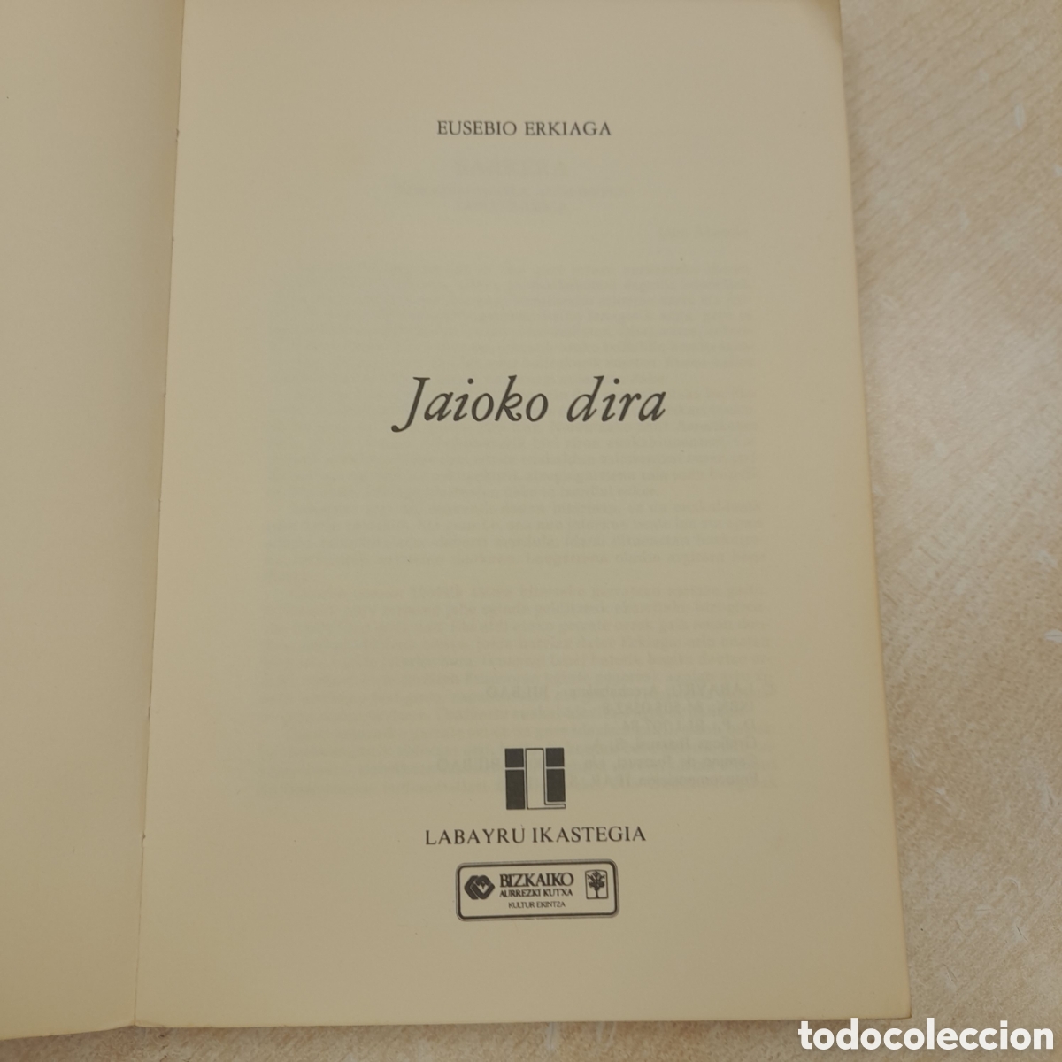 Libros de segunda mano: Jaioko dira. Eusebio Erkiaga - Foto 2