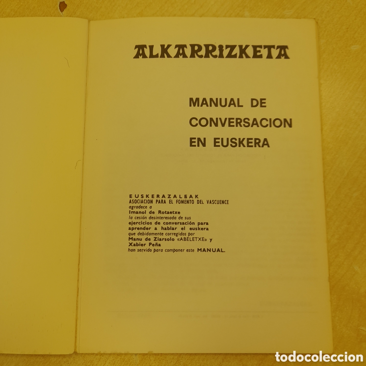 Libros de segunda mano: Alkarrizketa. Manual de conversaci&oacute;n en Euskera - Foto 3