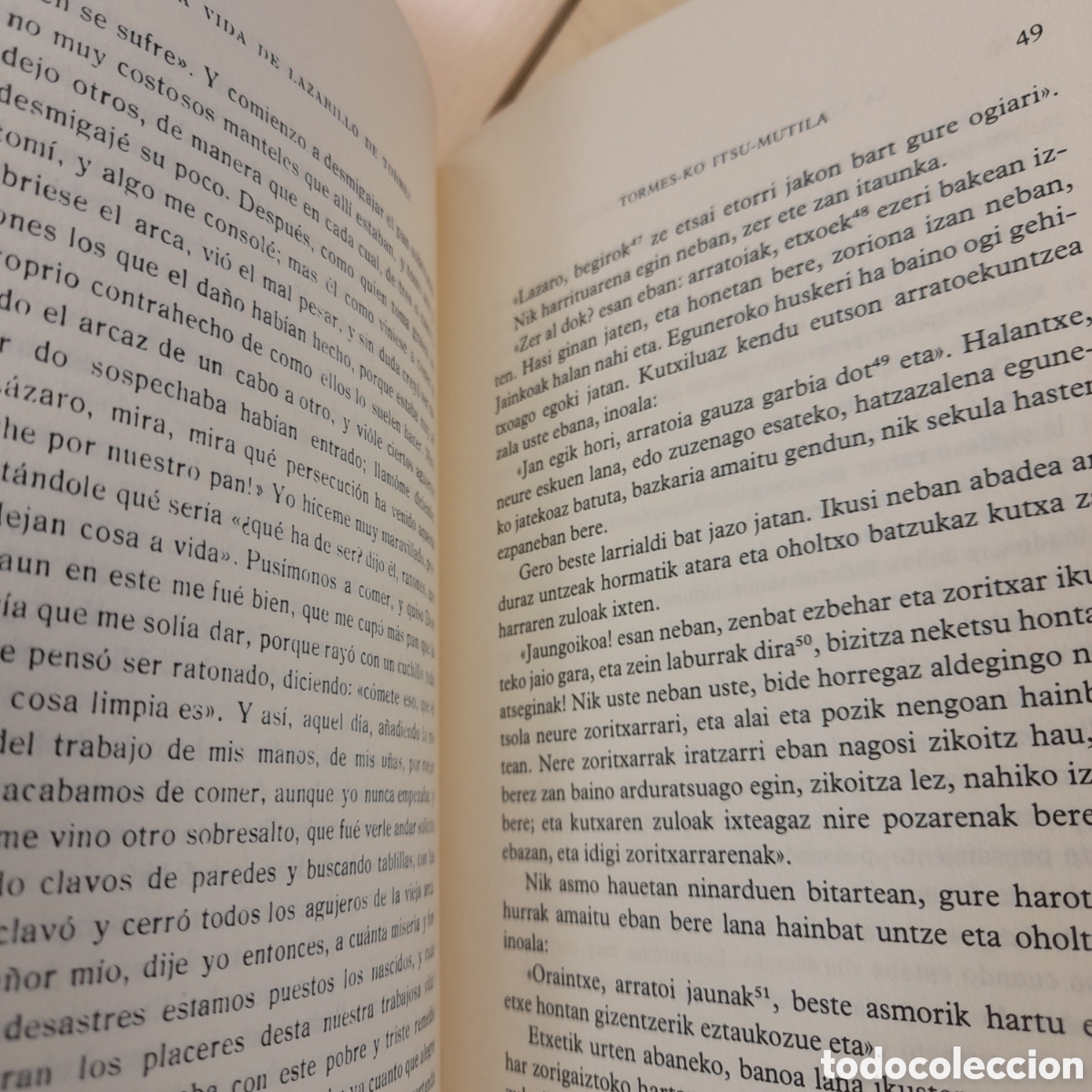 Libros de segunda mano: Tormesko itsu mutila. El lazarillo de Tormes - Foto 4
