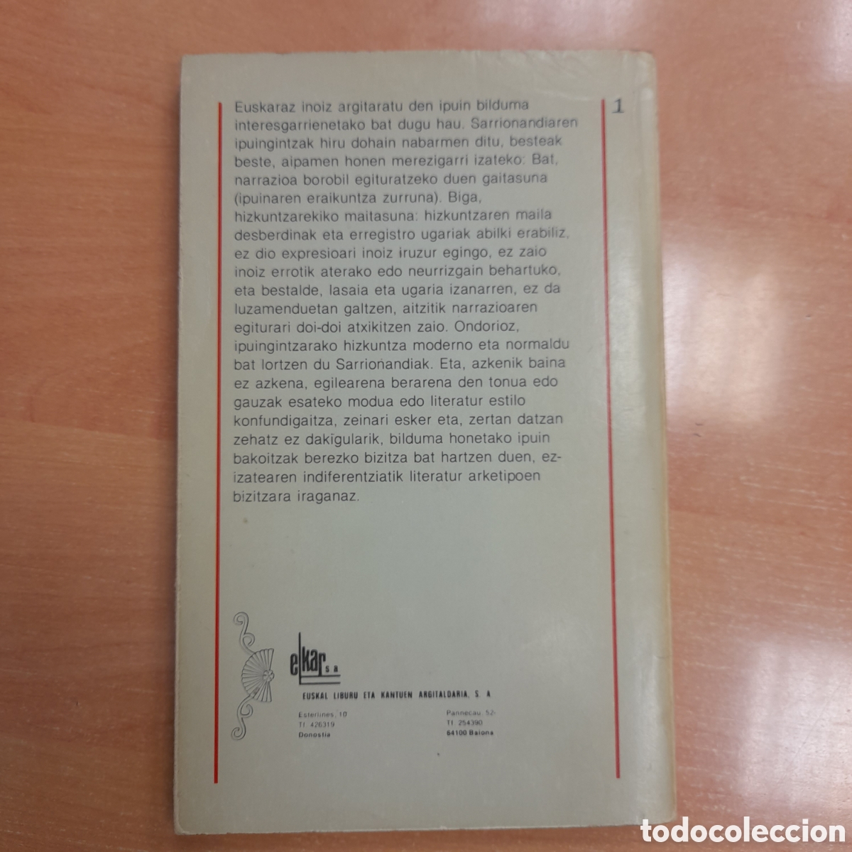 Libros de segunda mano: Narrazioak. Josefa Sarrionandia - Foto 2