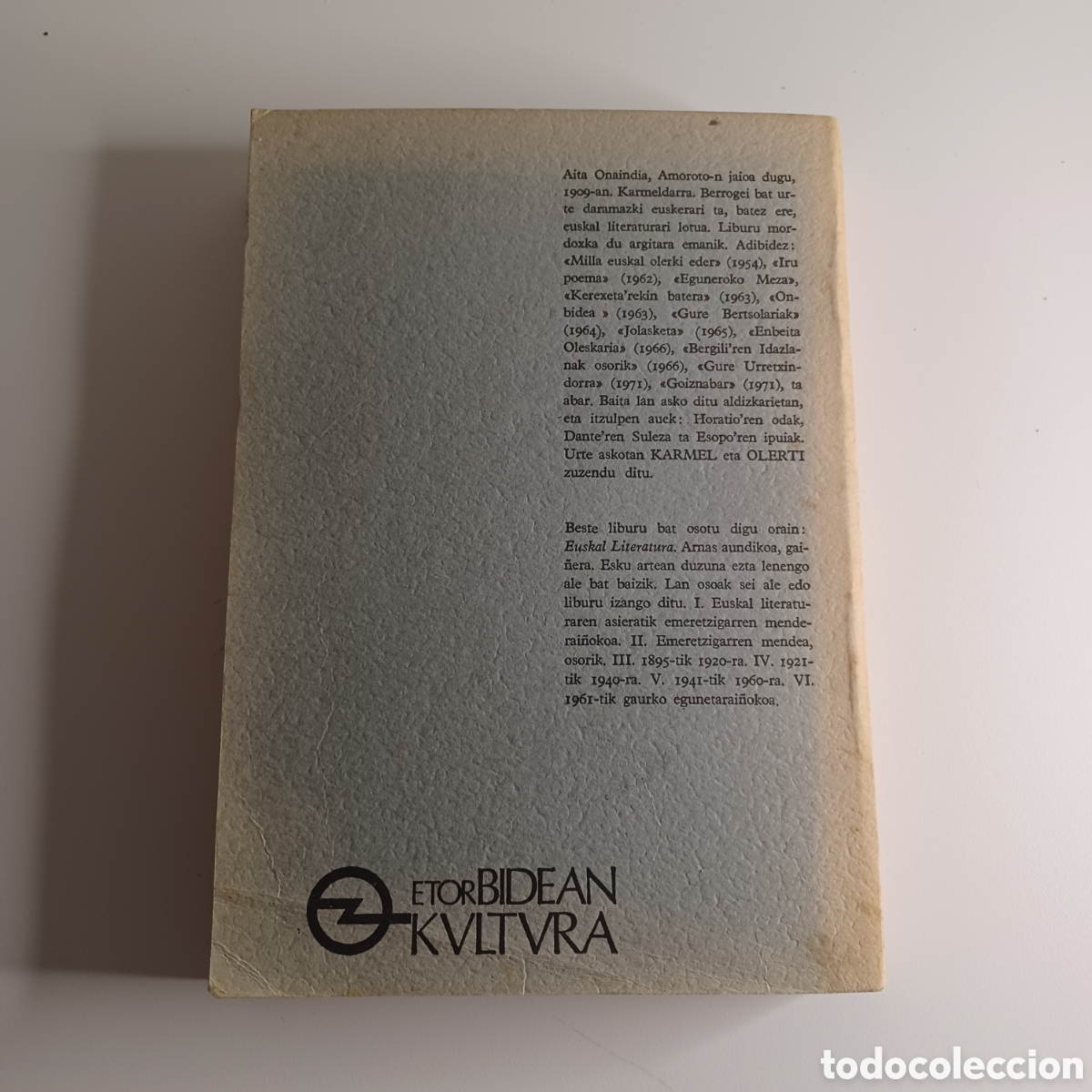 Libros de segunda mano: EUSKAL LITERATURA BILBAO 1973 EUSKERA - Foto 3