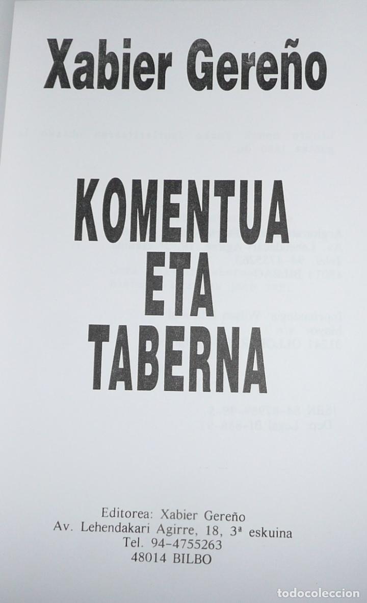 Libros de segunda mano: Komentua eta taberna - Xabier Gere&ntilde;o (1997) - Foto 2