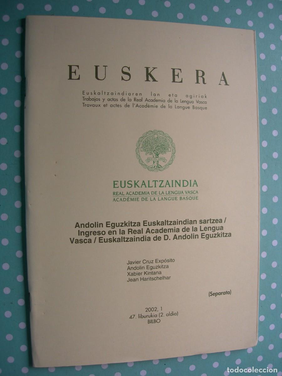 Libros de segunda mano: EUSKERA 2002, 1 / EUSKERA - ESPA&Ntilde;OL - Foto 1