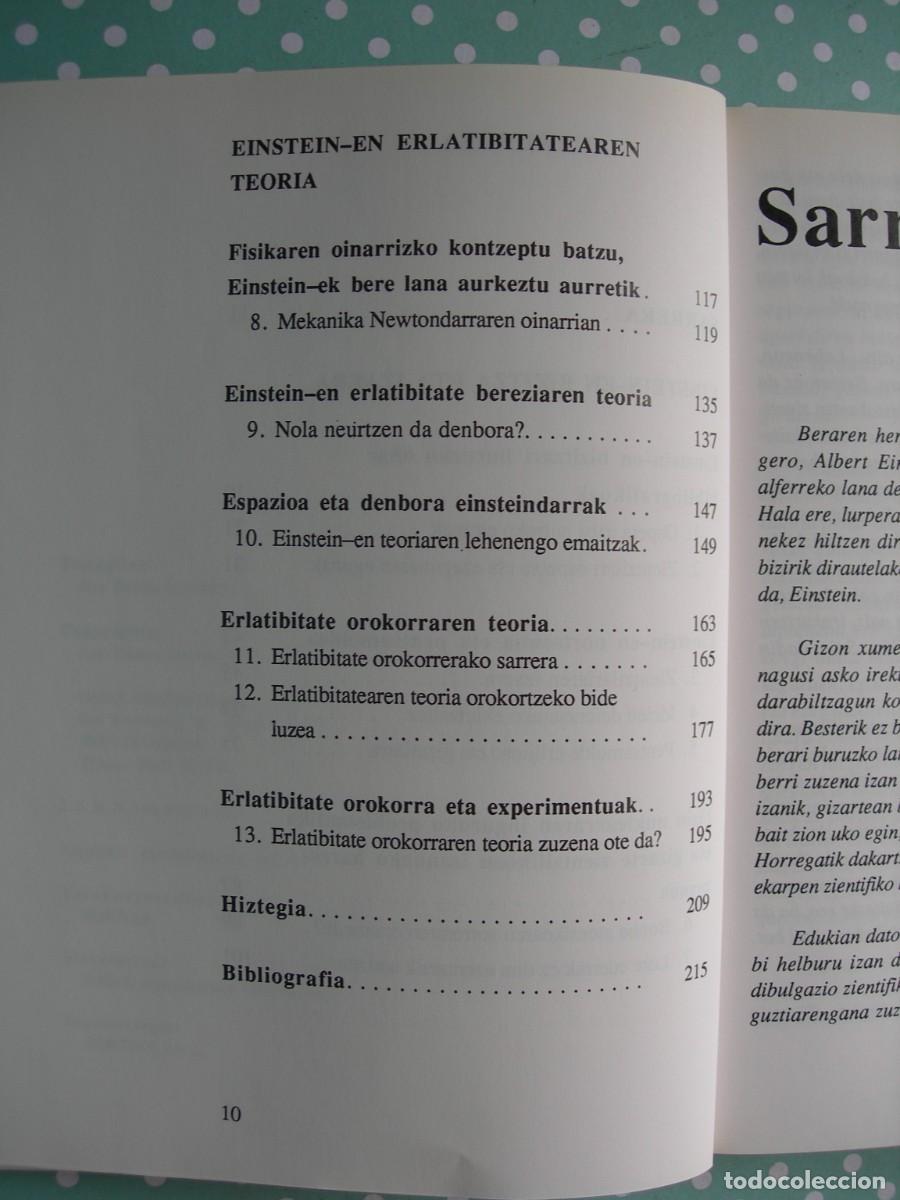 Libros de segunda mano: KOSMOA PENTSAGAI / ALBERT EINSTEIN / CIENCIA / EUSKERA - Foto 4