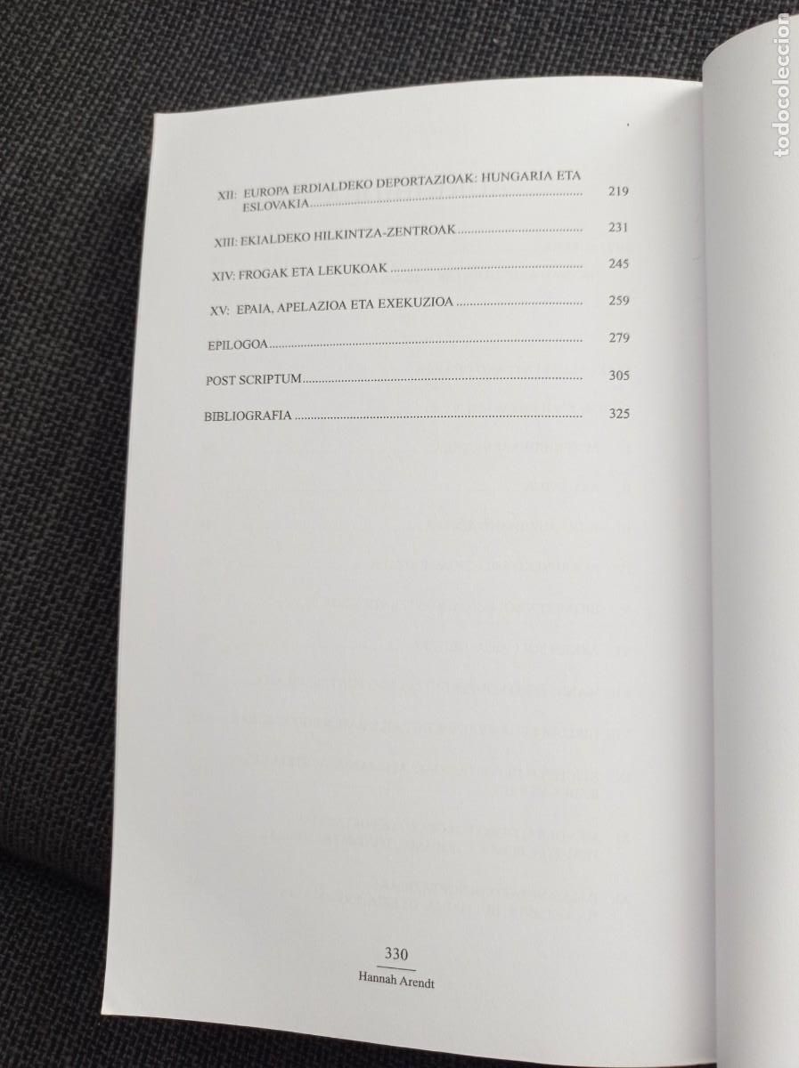 Libros de segunda mano: Libro Eichmann Jerusalemen. Hannah Arendt. Klasikoak 2008. - Foto 11