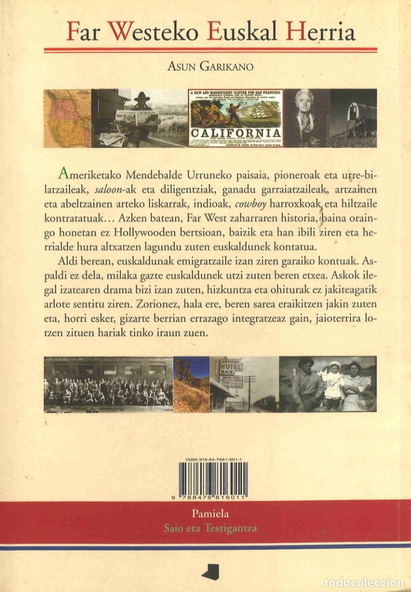 Libros de segunda mano: Far Westeko Euskal Herria. Asun Garikano. 2009 - Foto 2