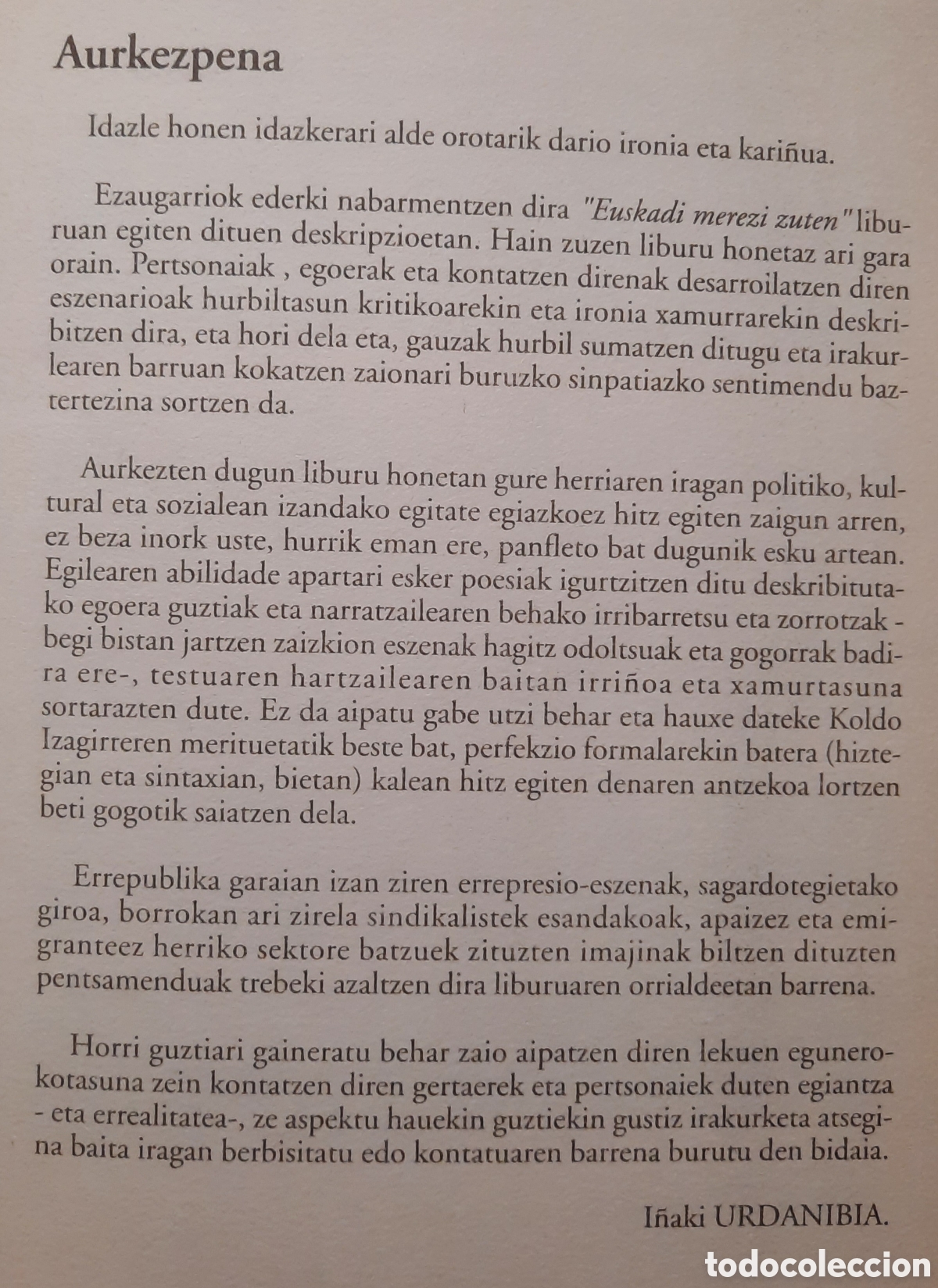 Libros de segunda mano: Izagirre Euzkadi merezi zuten - Foto 3
