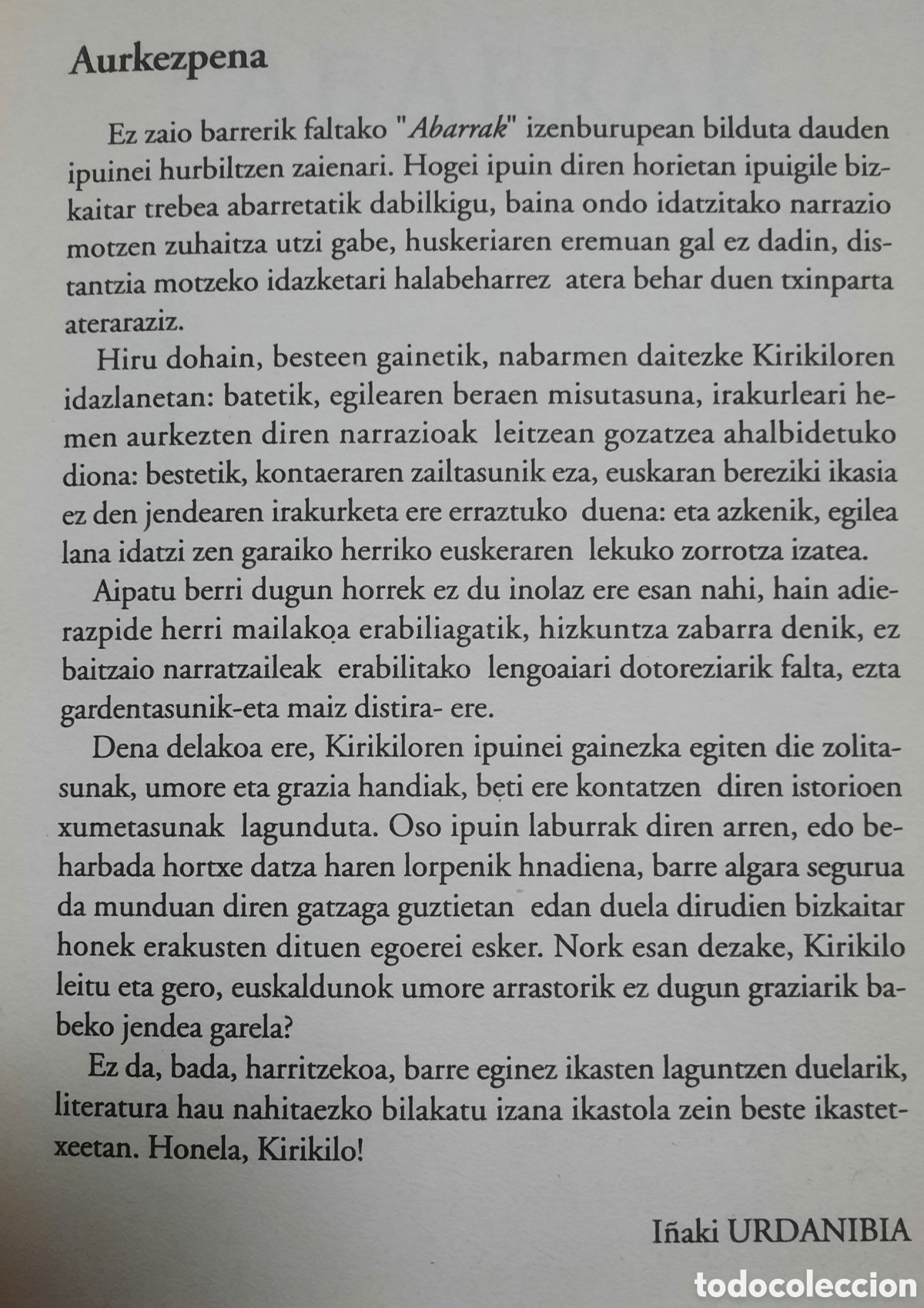 Libros de segunda mano: Kiriki&ntilde;o Abarrak liburua - Foto 3