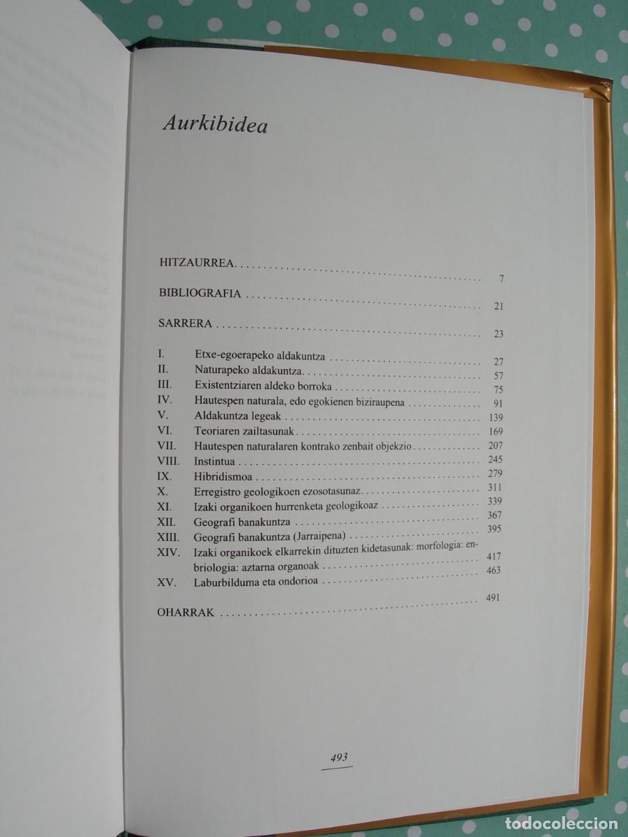 Libros de segunda mano: ESPEZIEEN JATORRIA / CHARLES DARWIN / EUSKERA - Foto 2