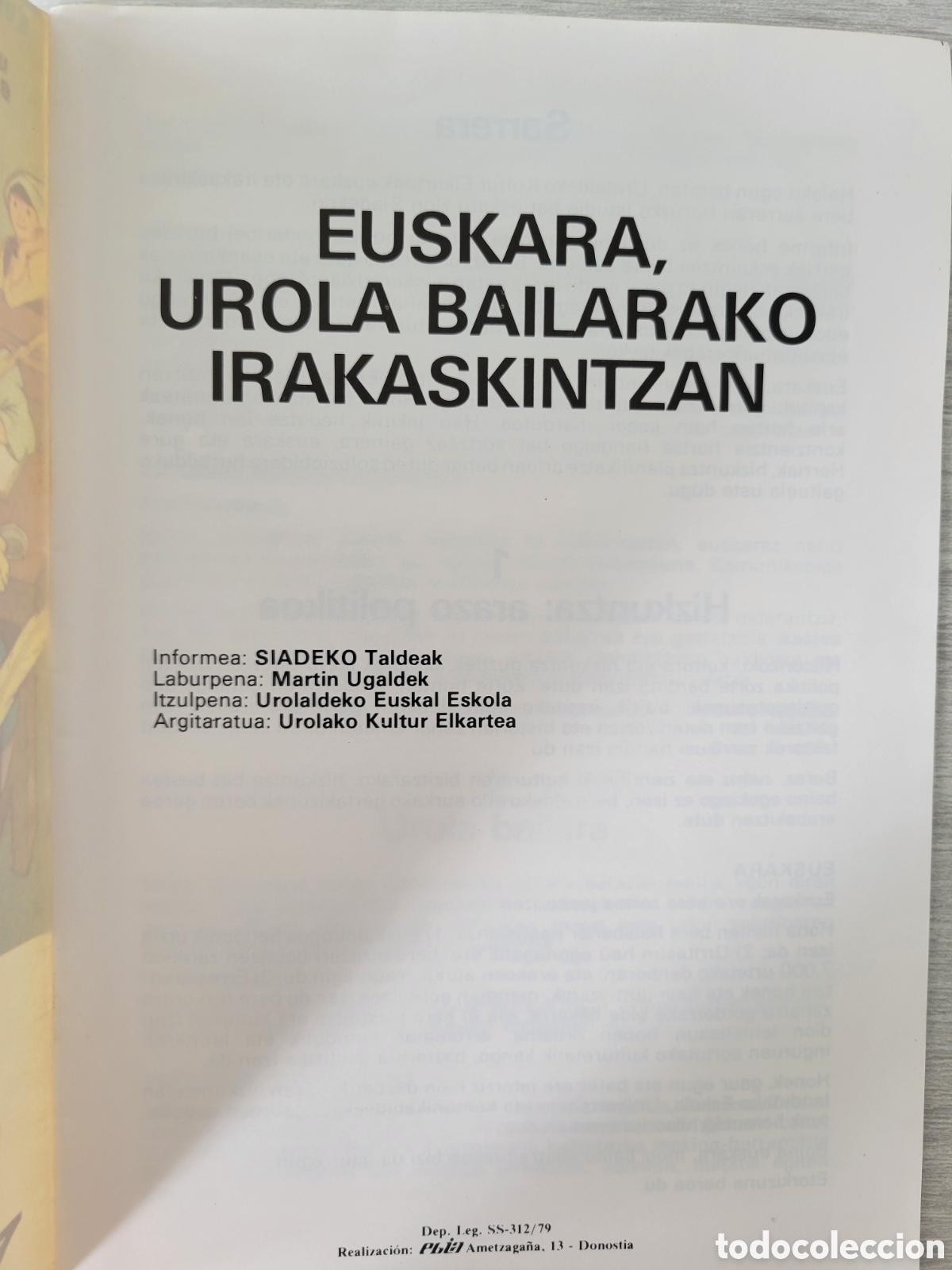 Libros de segunda mano: Euskara Urola Bailaran - El euskara en el valle del Urola - Foto 2