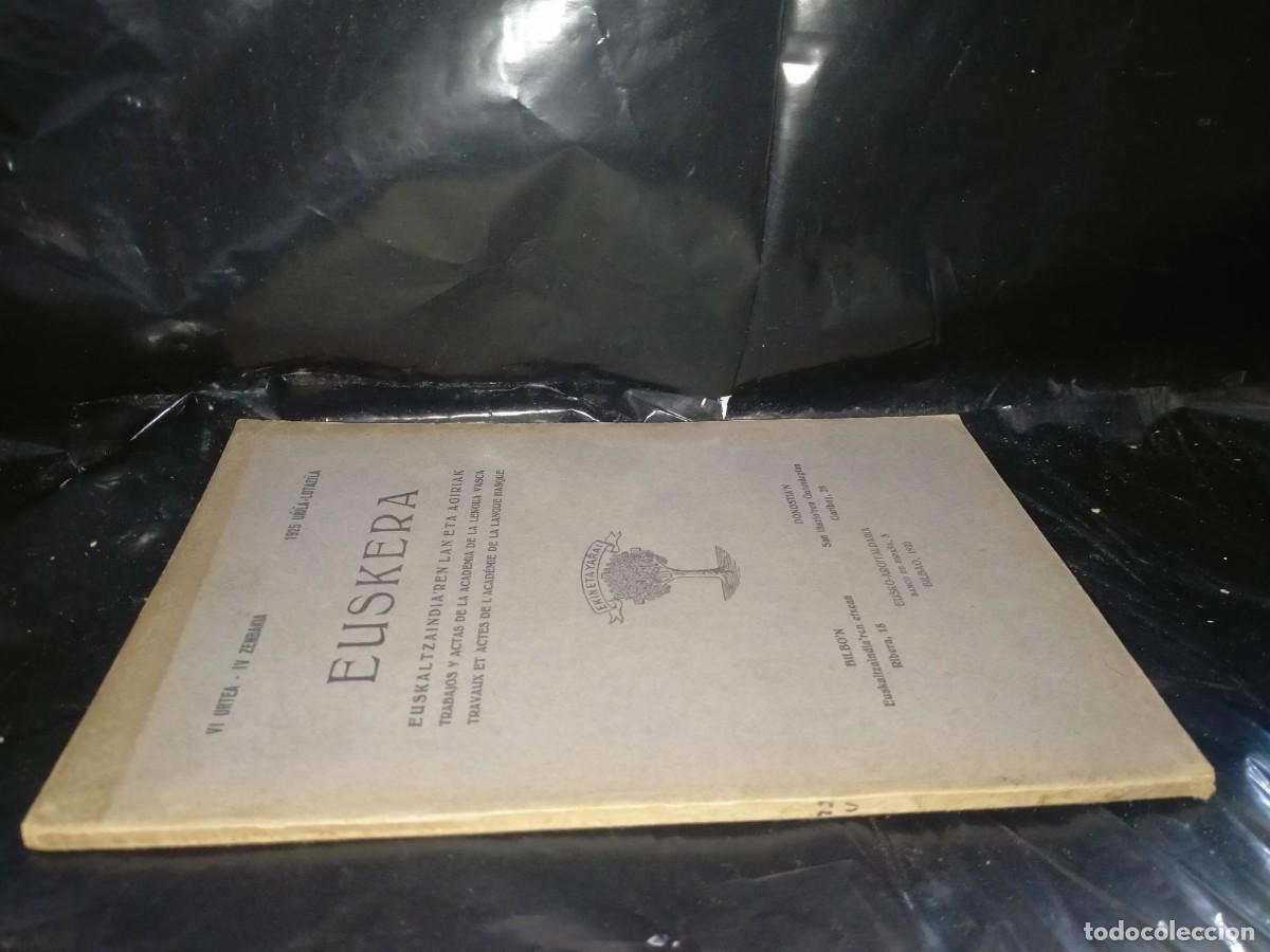 Libros de segunda mano: EUSKERA(TRABAJOS Y ACTAS DE LA ACADEMIA DE LA LENGUA VASCA) 1925 - Foto 4