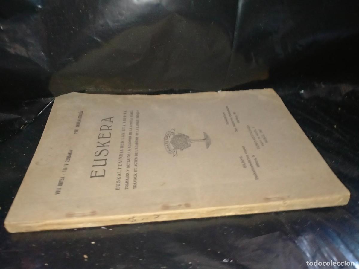 Libros de segunda mano: EUSKERA(TRABAJOS Y ACTAS DE LA ACADEMIA DE LA LENGUA VASCA) 1927 - Foto 6