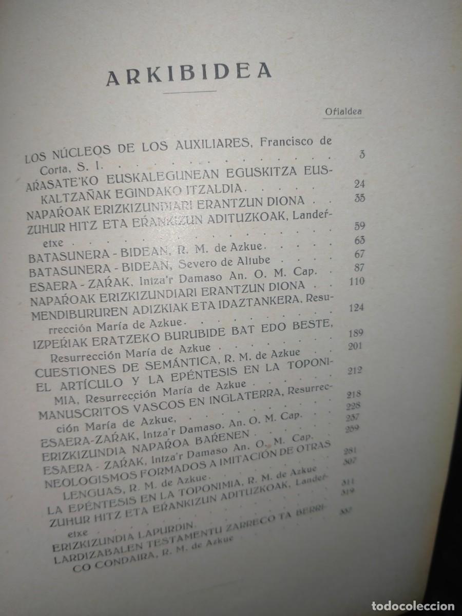 Libros de segunda mano: EUSKERA(TRABAJOS Y ACTAS DE LA ACADEMIA DE LA LENGUA VASCA) 1928 - Foto 2