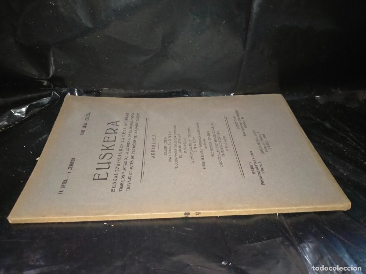 Libros de segunda mano: EUSKERA(TRABAJOS Y ACTAS DE LA ACADEMIA DE LA LENGUA VASCA) 1928 - Foto 4