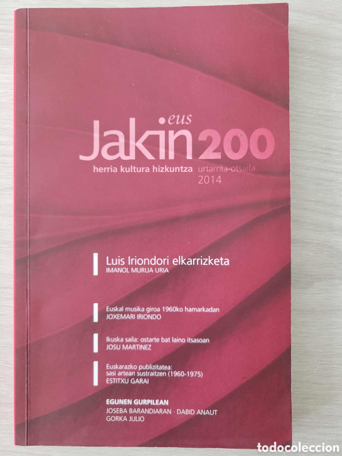 Libros de segunda mano: Jakin 200 urtarril-otsaila 2014 - Foto 1