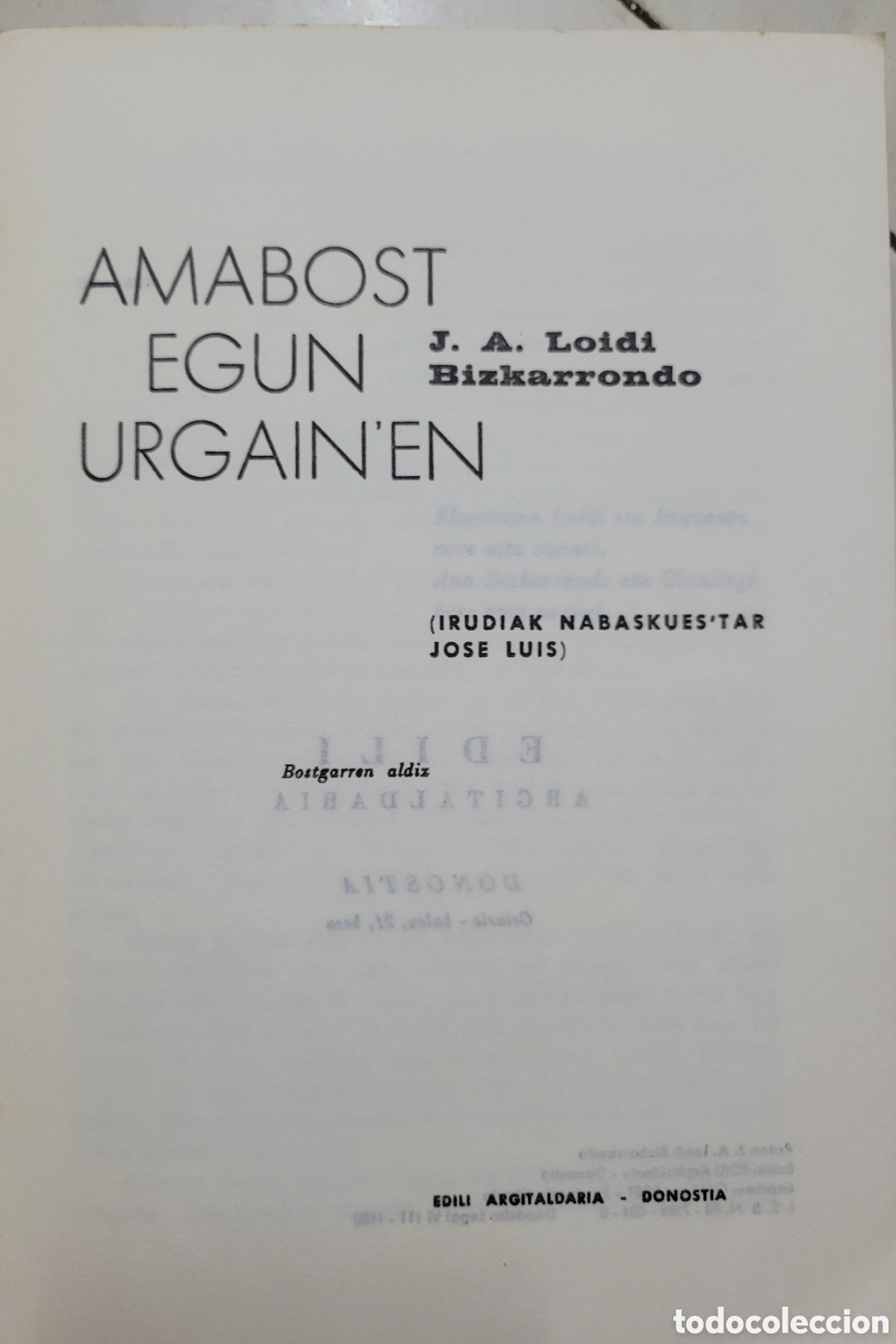 Libros de segunda mano: Amabost egun Urgainen - Foto 2