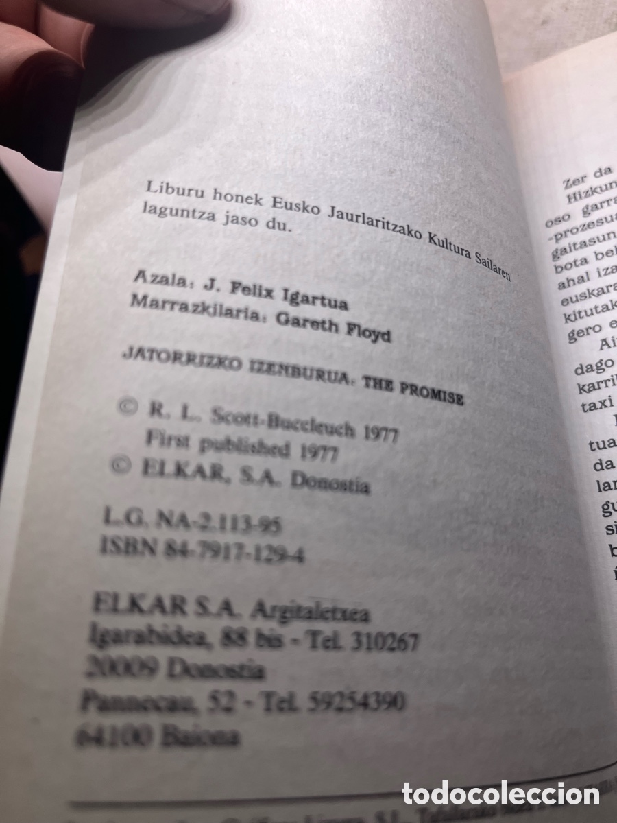 Libros de segunda mano: PROMESA EN EUSKERA 1977 - Foto 3