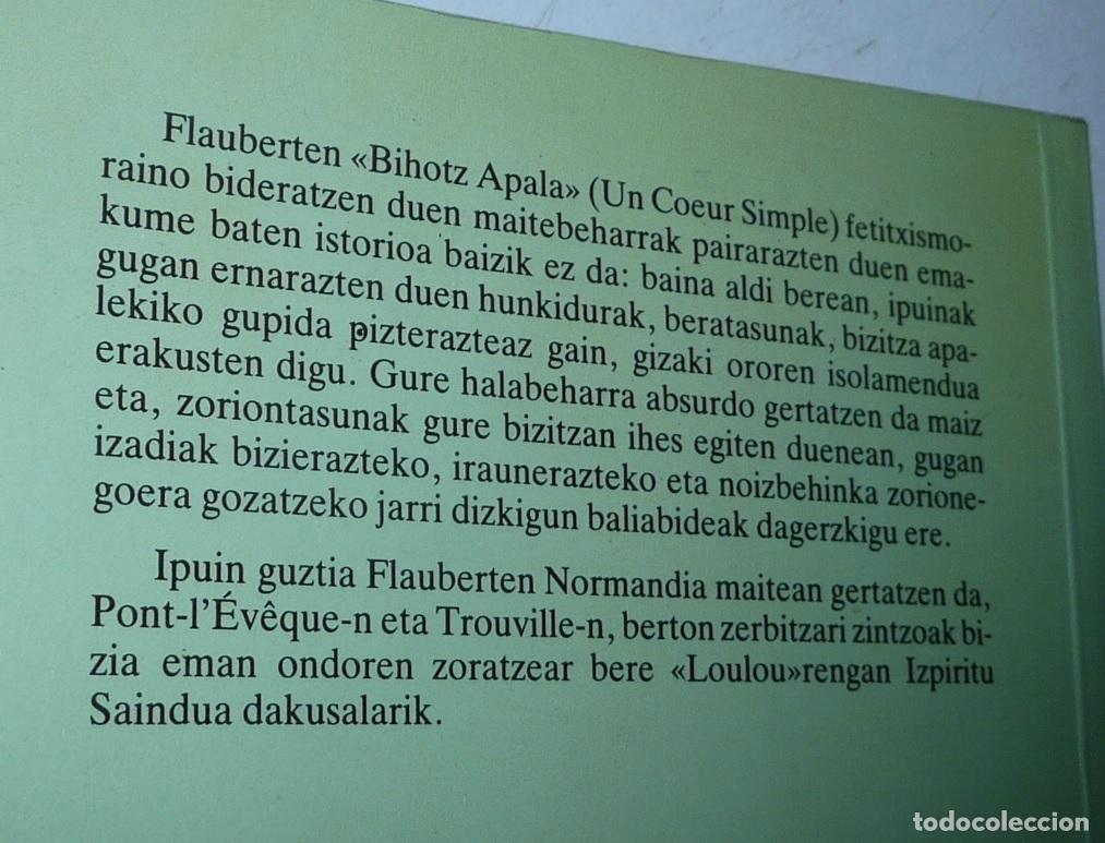 Libros de segunda mano: Bihotz apala - Gustav Flaubert (Kriselu, 1987) En euskera - Foto 2