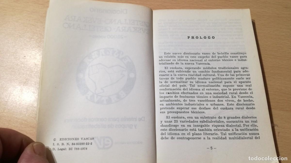Libros de segunda mano: DICCIONARIO CASTELLANO EUSKERA / / S-302 / EV - Foto 4