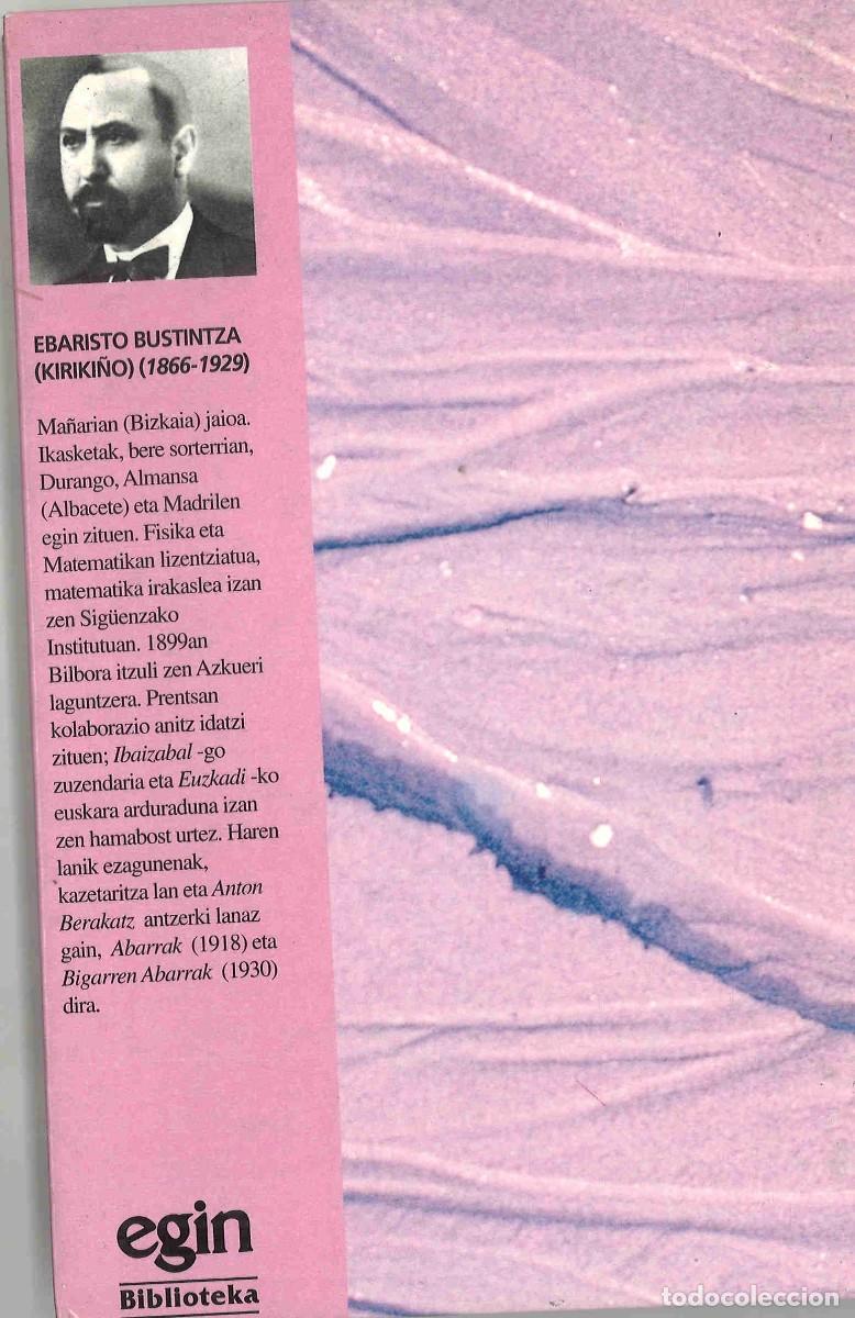 Libros de segunda mano: Abarrak. Ebaristo Bustintza, Kiriki&ntilde;o. 1995. En euskera - Foto 2