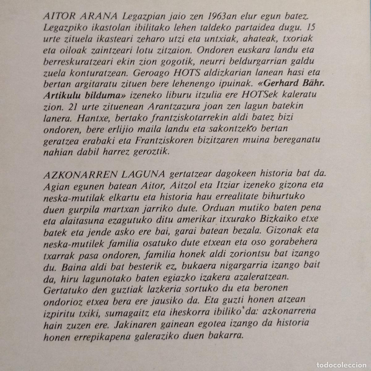 Libros de segunda mano: AZKONARREN LAGUNA AITOR ARANA 1987 ELKAR - Foto 3