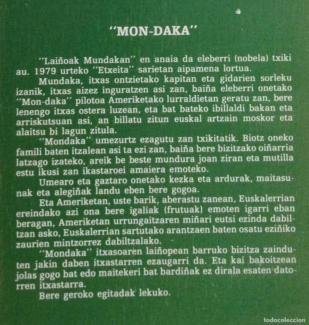 Libros de segunda mano: MON-DAKA AGUSTIN ZUBIKARAI 1981 GEU - Foto 3