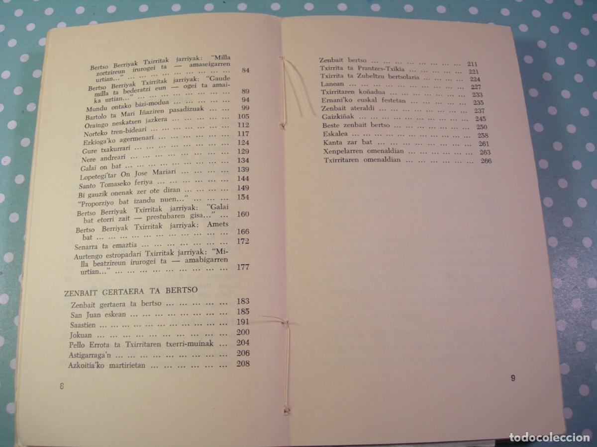 Libros de segunda mano: TXIRRITAREN BERTSOAK ( II ) / ANTONIO ZAVALA / EUSKERA - Foto 4