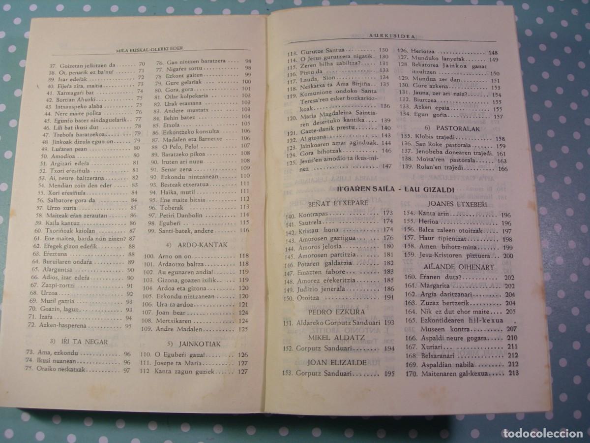 Libros de segunda mano: MILA EUSKAL-OLERKI EDER / AITA ONAINDIA / EUSKERA - Foto 4