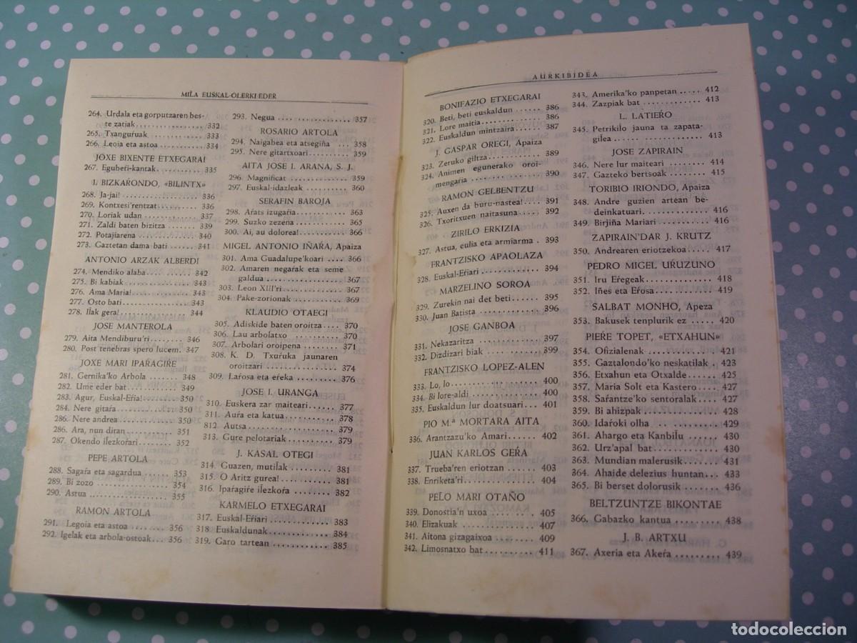 Libros de segunda mano: MILA EUSKAL-OLERKI EDER / AITA ONAINDIA / EUSKERA - Foto 6