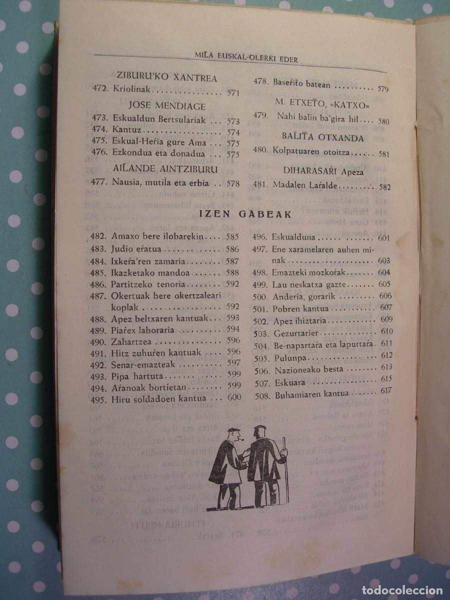 Libros de segunda mano: MILA EUSKAL-OLERKI EDER / AITA ONAINDIA / EUSKERA - Foto 8