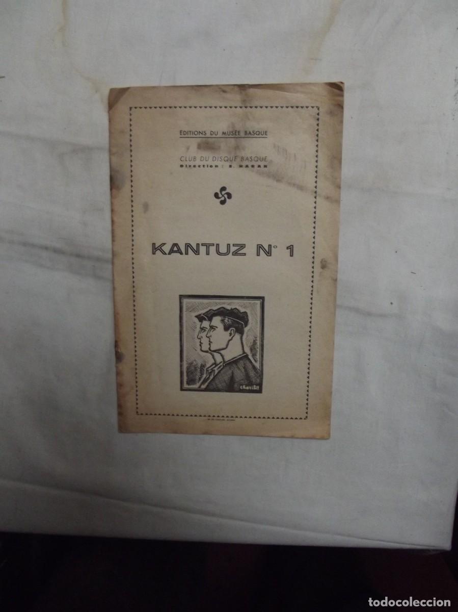 Libros de segunda mano: KANTUZ N&ordm; 1 CLUB DU DISQUE BASQUE EDITIONS DU MUSEE BASQUE - Foto 1