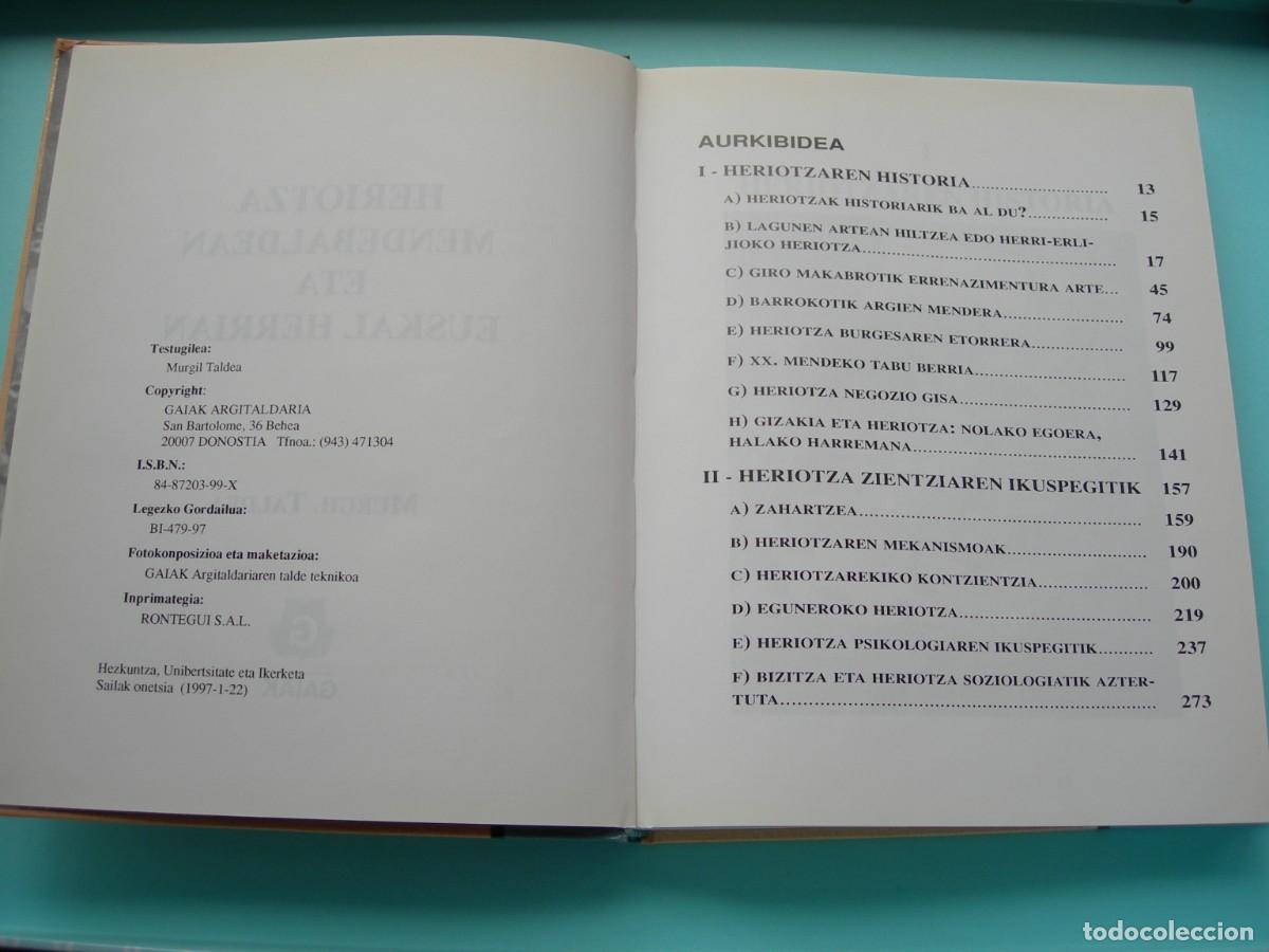 Libros de segunda mano: HERIOTZA MENDEBALDEAN ETA EUSKAL HERRIAN / MURGIL TALDEA / EUSKERA - Foto 3