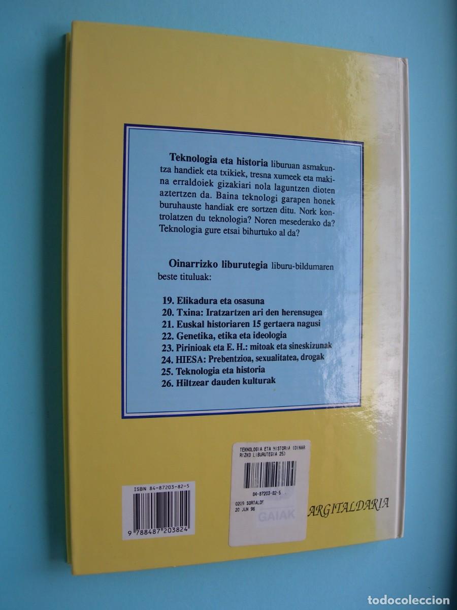 Libros de segunda mano: TEKNOLOGIA ETA HISTORIA / EUSKERA - Foto 2