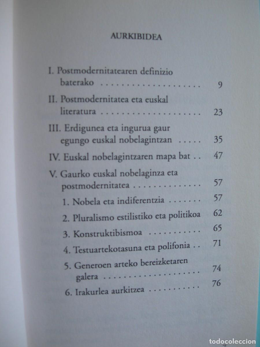 Libros de segunda mano: POSTMODERNITATEA EUSKAL KONTAGITZAN / JON KORTAZAR / EUSKERA - Foto 3