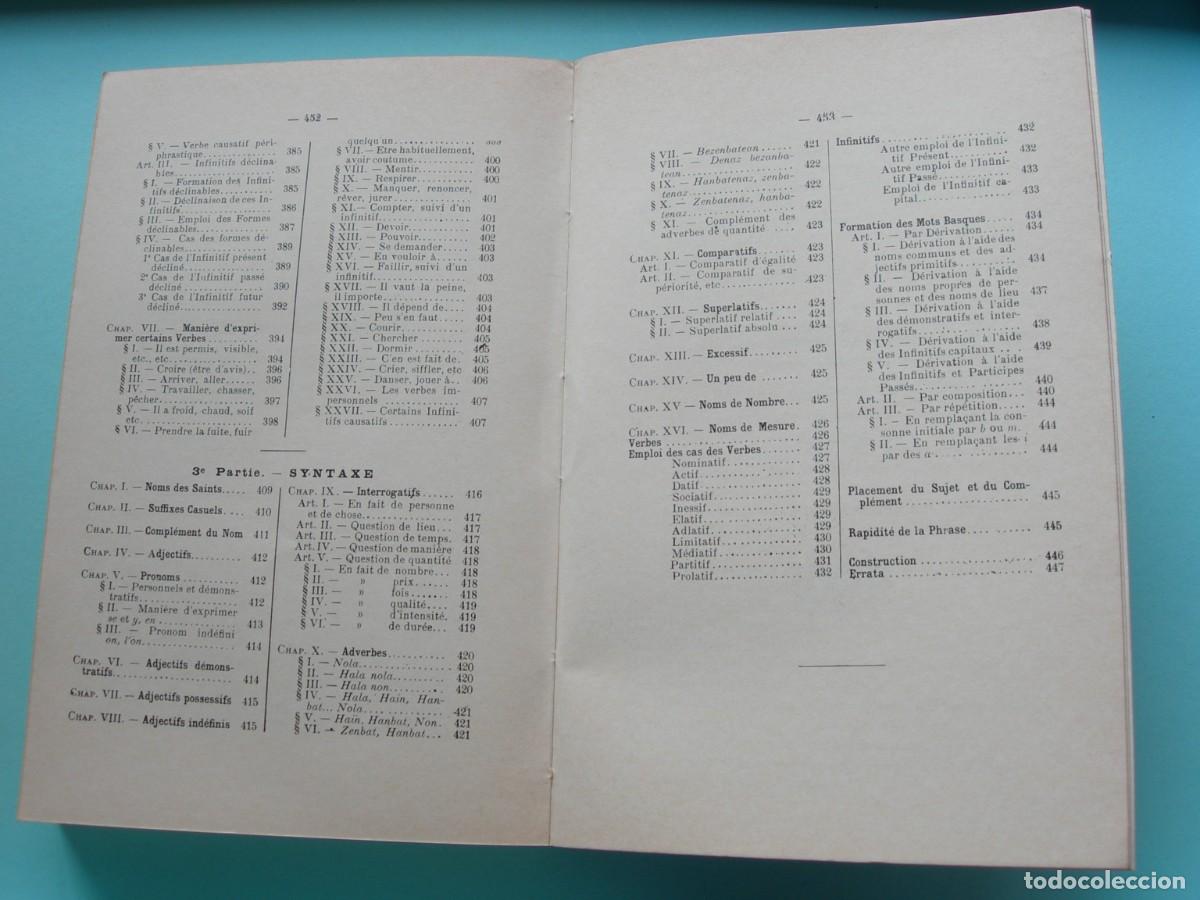 Libros de segunda mano: ITHURRY / GRAMMAIRE BASQUE / DIALECTELABOURDIN PAR L&acute;ABB&Eacute; ITHURRY / CAR&Eacute; DE SARE / EUSKERA - Foto 6