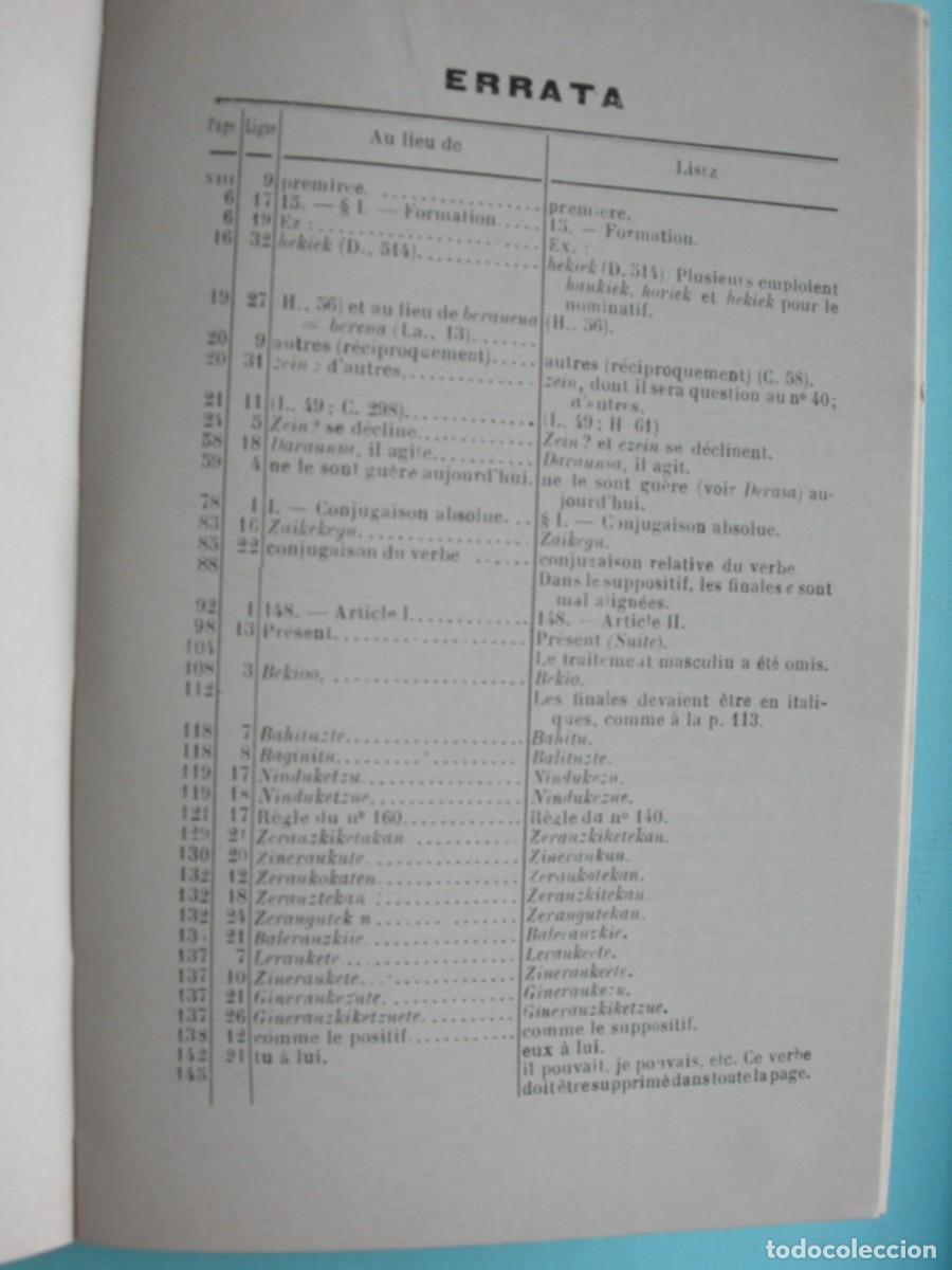 Libros de segunda mano: ITHURRY / GRAMMAIRE BASQUE / DIALECTELABOURDIN PAR L&acute;ABB&Eacute; ITHURRY / CAR&Eacute; DE SARE / EUSKERA - Foto 8