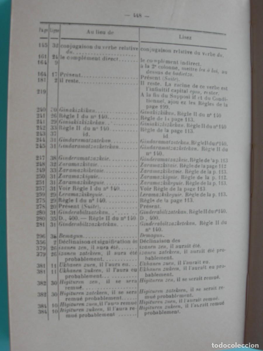 Libros de segunda mano: ITHURRY / GRAMMAIRE BASQUE / DIALECTELABOURDIN PAR L&acute;ABB&Eacute; ITHURRY / CAR&Eacute; DE SARE / EUSKERA - Foto 9