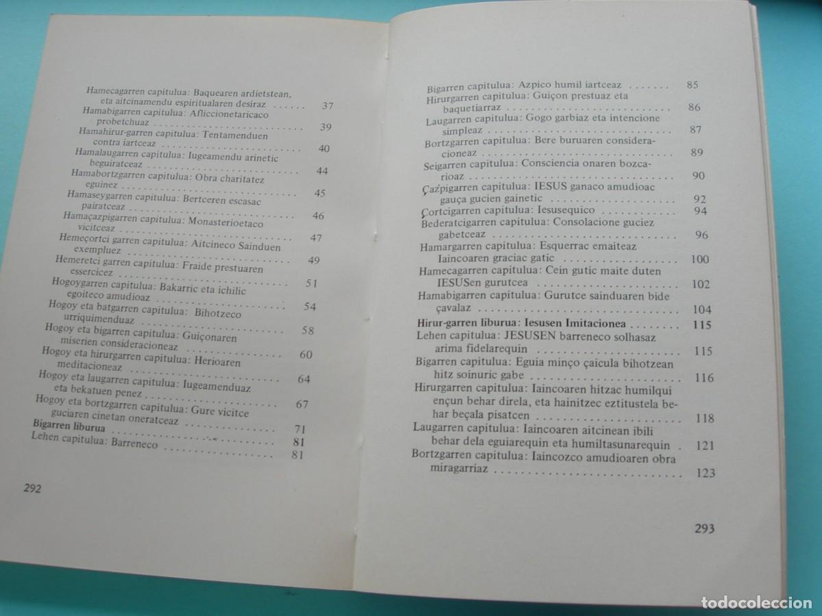Libros de segunda mano: SILVAIN POUVREAU / IESUSEN IMITACIONEA / EUSKERA - Foto 4