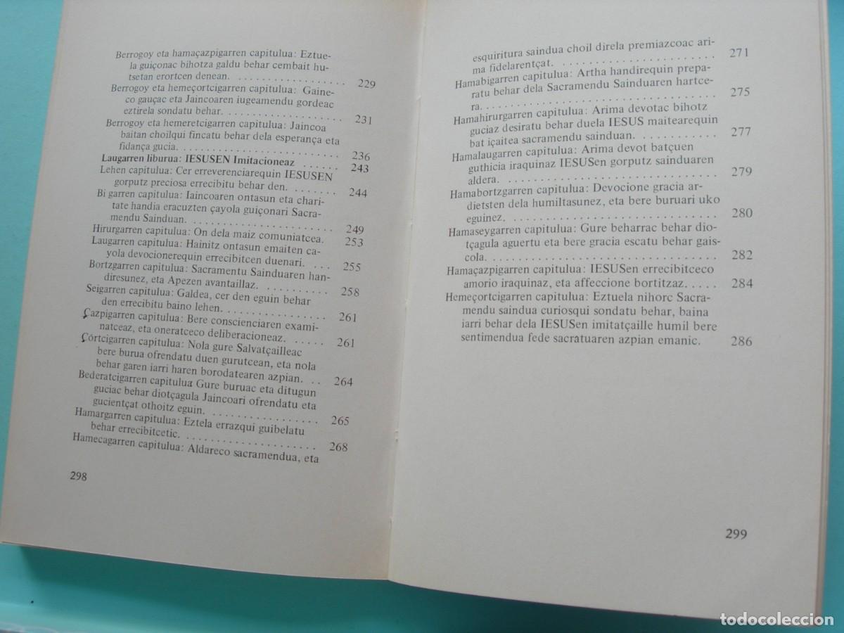 Libros de segunda mano: SILVAIN POUVREAU / IESUSEN IMITACIONEA / EUSKERA - Foto 7