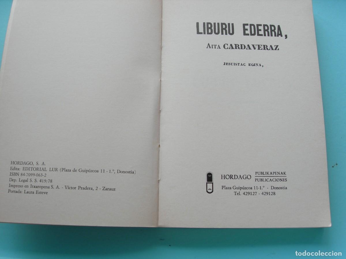 Libros de segunda mano: AITA CARDAVERAZ / LIBURU EDERRA / EUSKERA - Foto 2